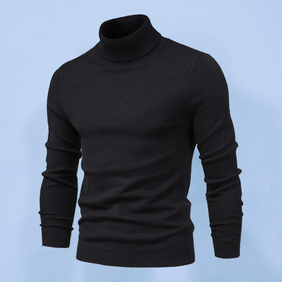 Men's Turtleneck Sweater Slim Fit Casual Long Sleeve Top