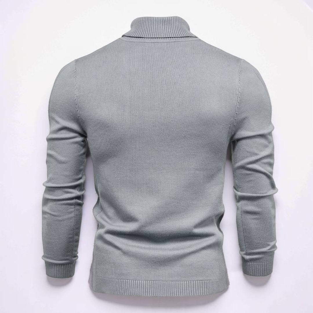 Men's Turtleneck Sweater Slim Fit Casual Long Sleeve Top
