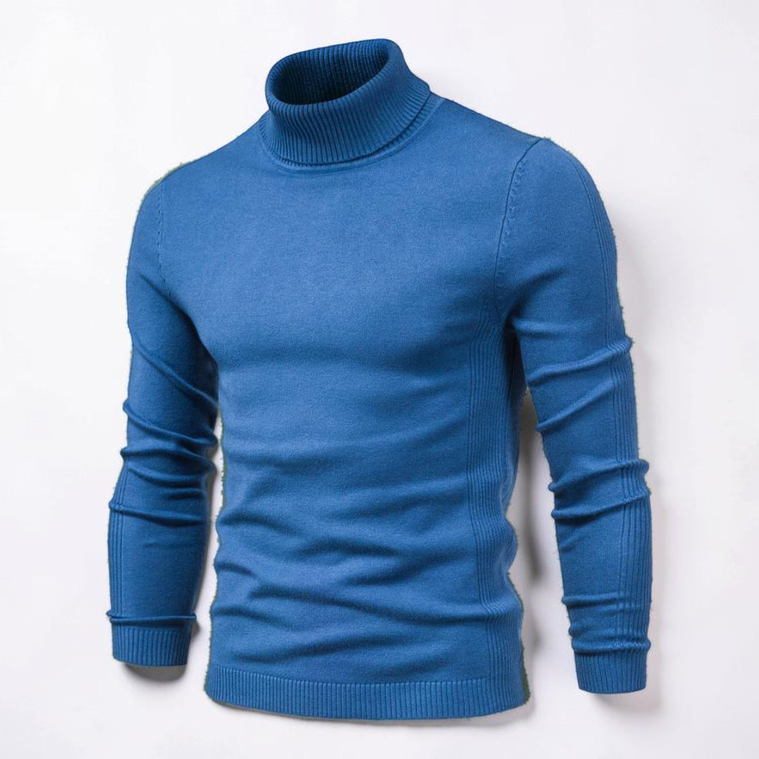 Men's Turtleneck Sweater Slim Fit Casual Long Sleeve Top