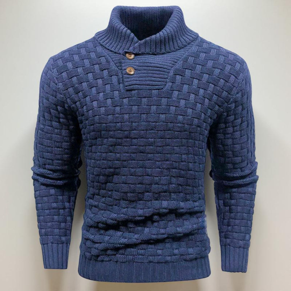 Maglione Uomo Collo Alto Lavorazione Strutturata