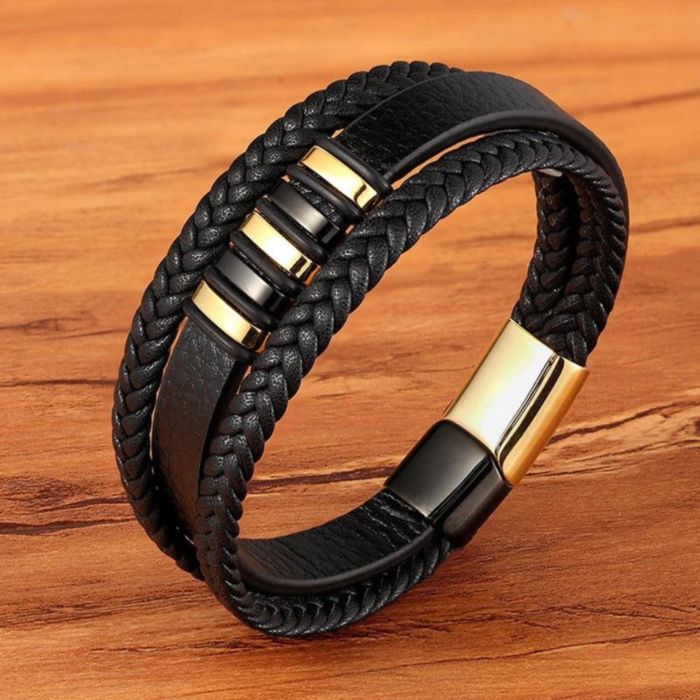 Men's Bracelet Braided Magnetic Clasp Wrist Jewelry