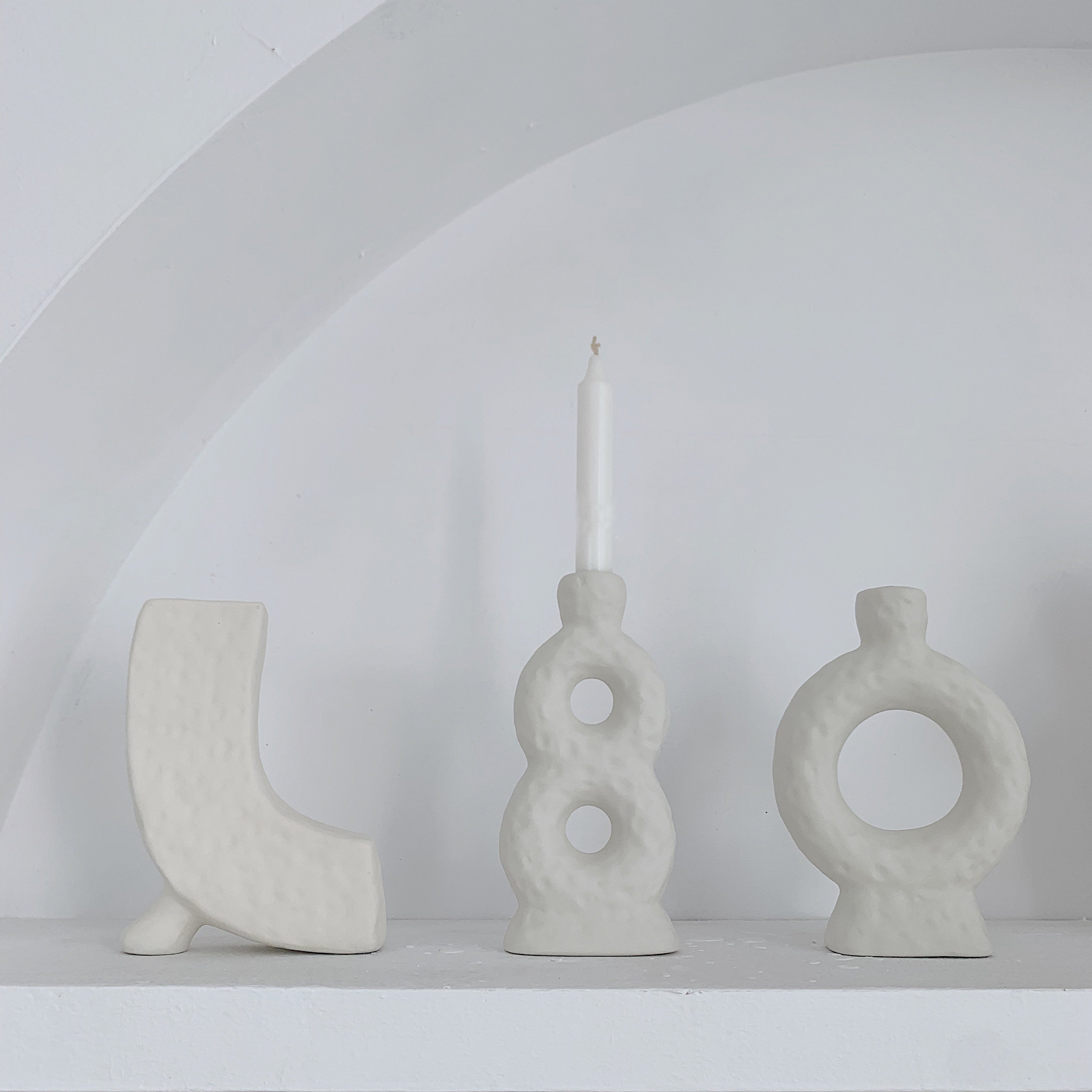 Portacandele Ceramico Cerchio