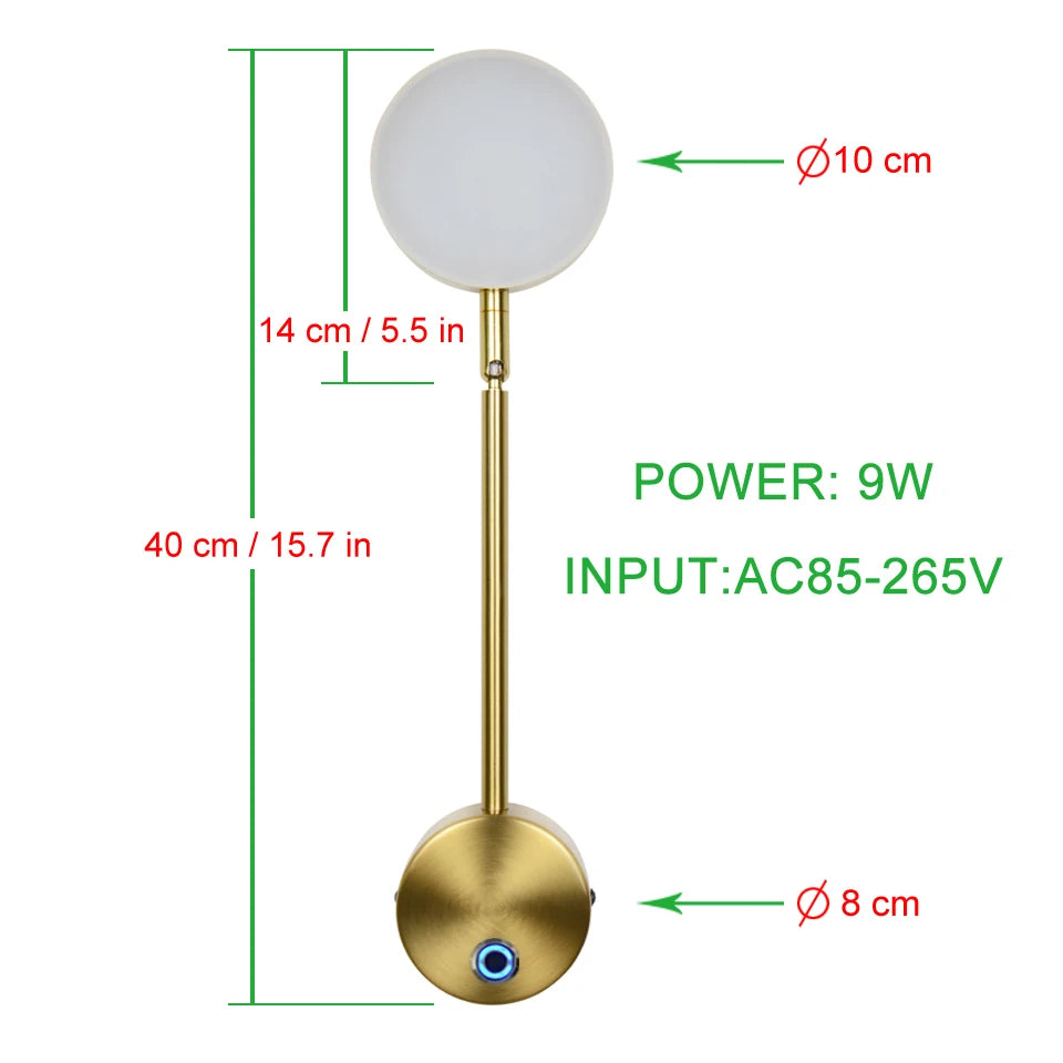 BrightLume - Modern LED Wall Lamp with Dimmable Function