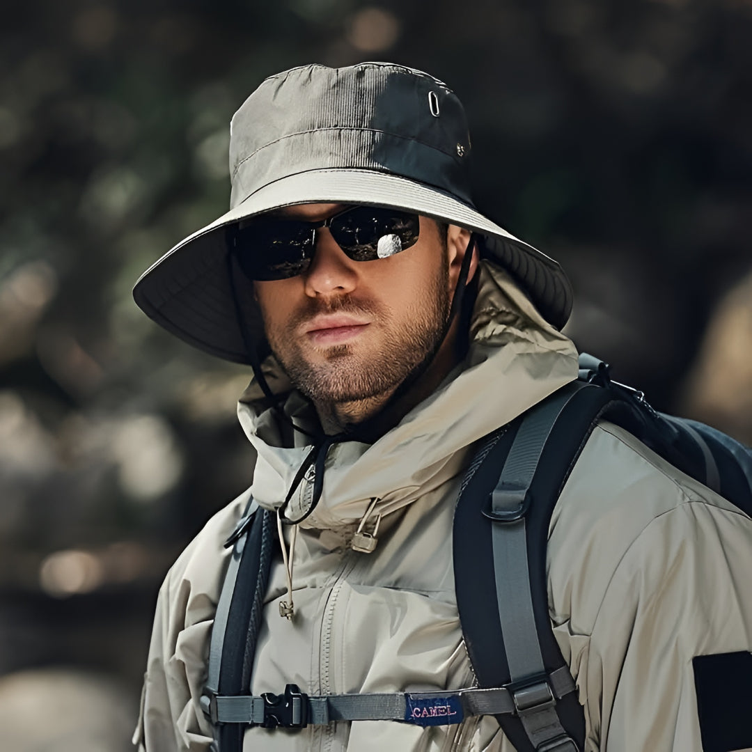 Cappello Trekking Uomo Tesa Larga Protezione UV Traspirante
