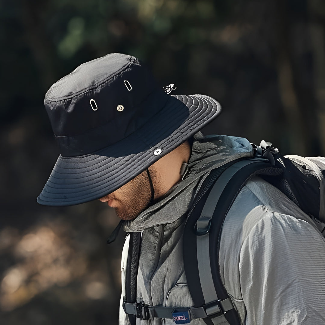 Cappello Trekking Uomo Tesa Larga Protezione UV Traspirante