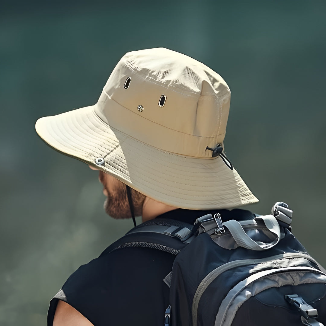 Cappello Trekking Uomo Tesa Larga Protezione UV Traspirante