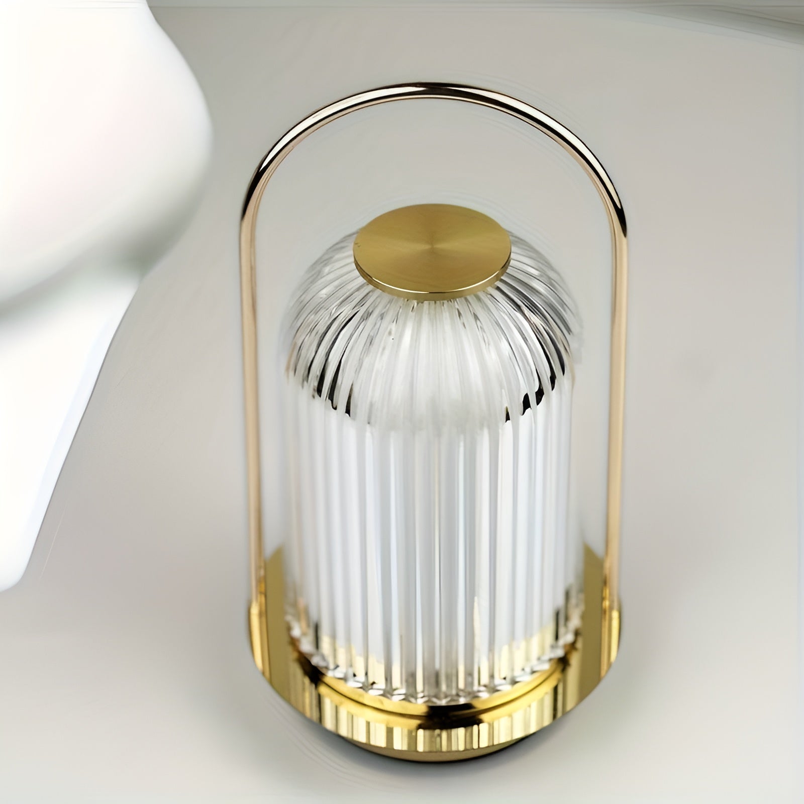 IllumiFlex Lâmpada de Mesa Portátil em Acrílico - Lâmpada Ideal para Campismo e Uso Doméstico com Controlo Tátil