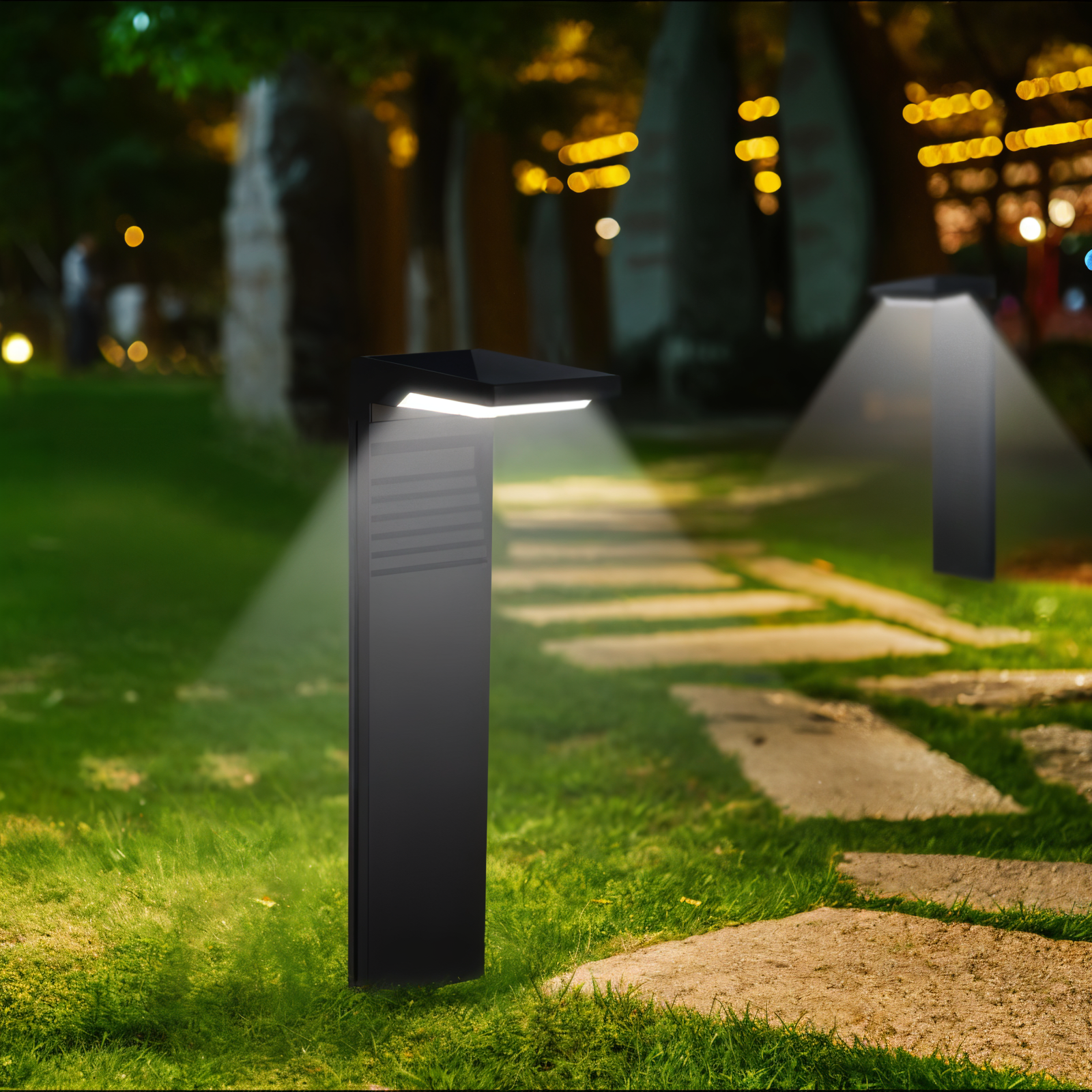 SolShine - Iluminação de Jardim Solar em Forma de L com Estanquidade IP66