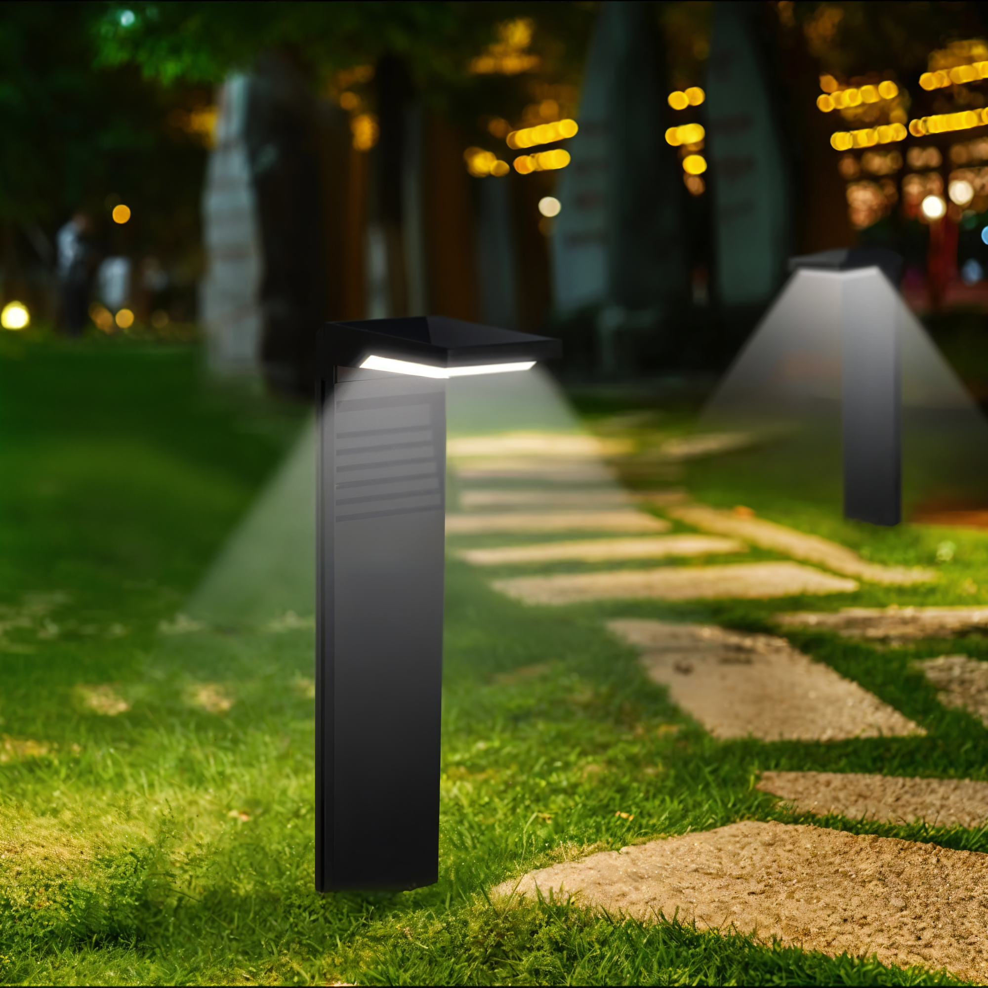 SolShine - Iluminação de Jardim Solar em Forma de L com Estanquidade IP66