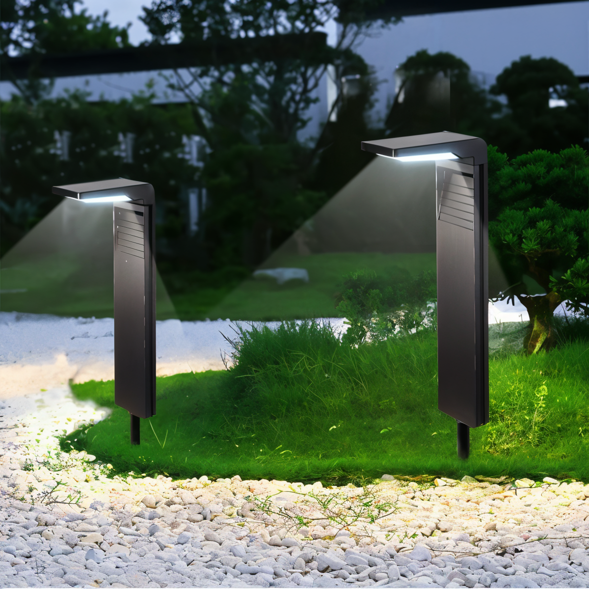 SolShine - Iluminação de Jardim Solar em Forma de L com Estanquidade IP66