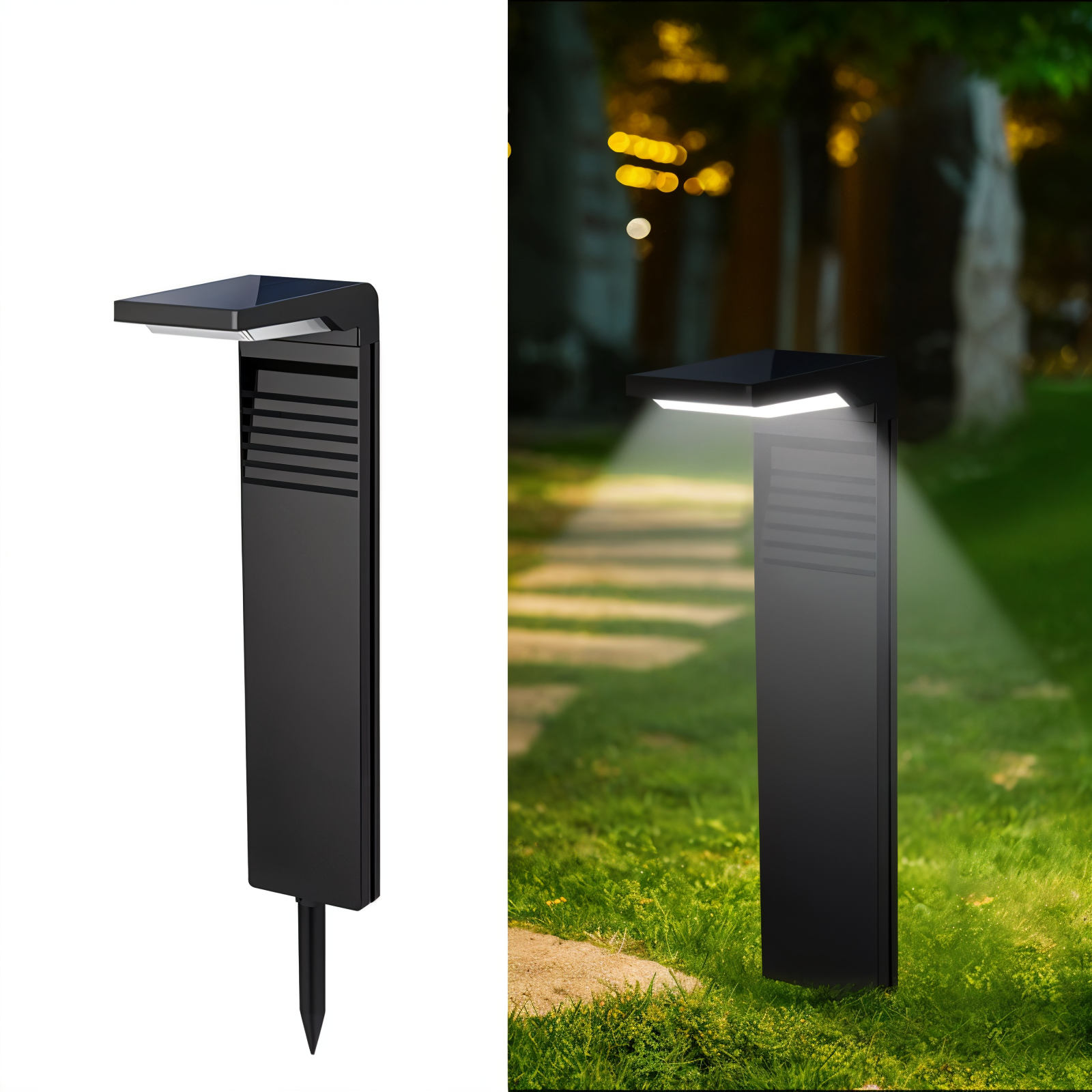 SolShine - Iluminação de Jardim Solar em Forma de L com Estanquidade IP66