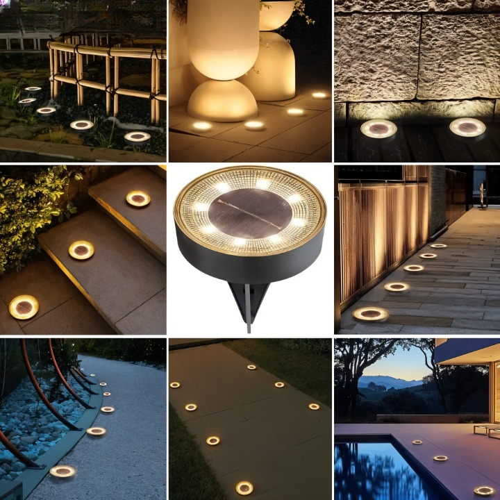 SunSparkle - Conjunto de 2 Lâmpadas Solares LED para Exterior