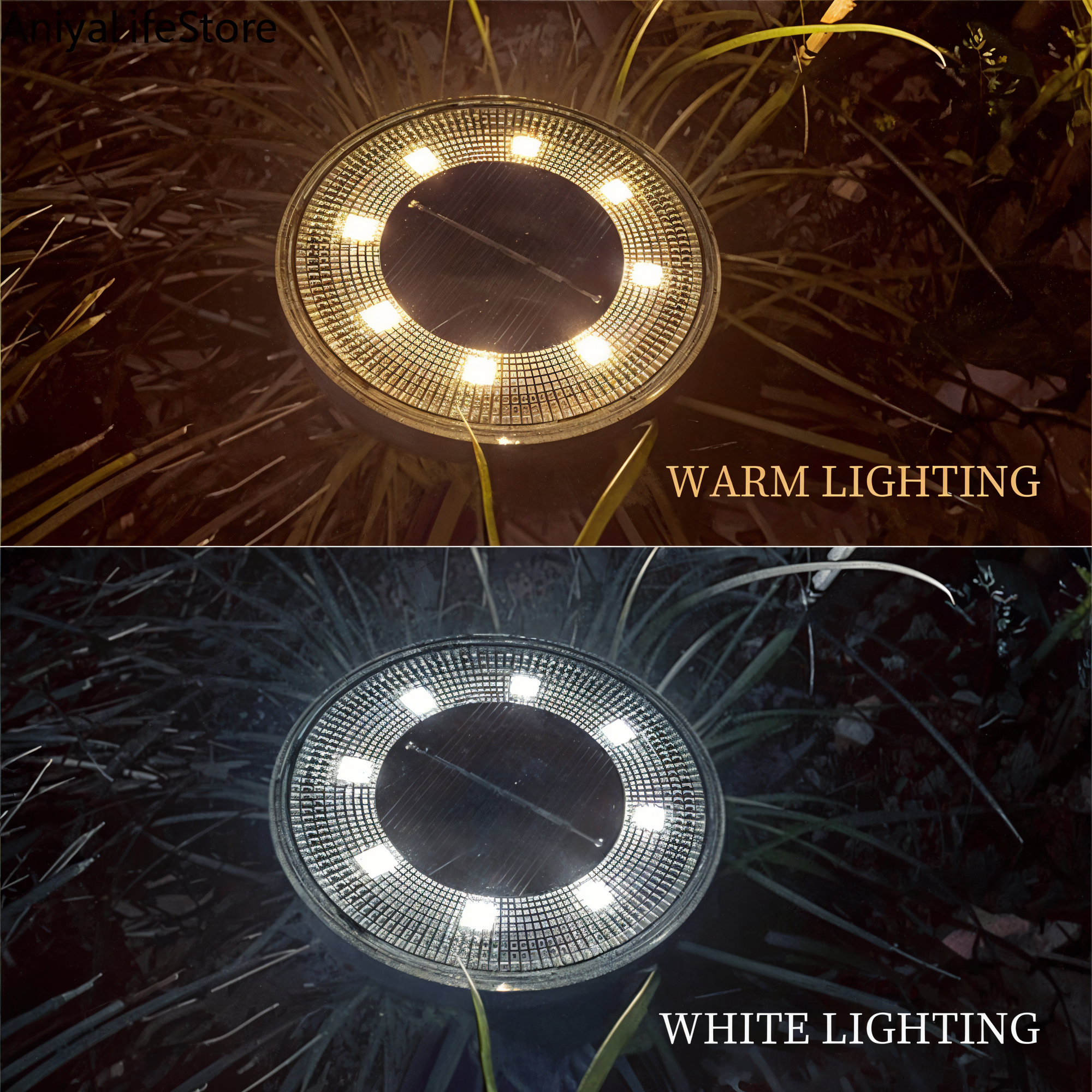 SunSparkle - Conjunto de 2 Lâmpadas Solares LED para Exterior