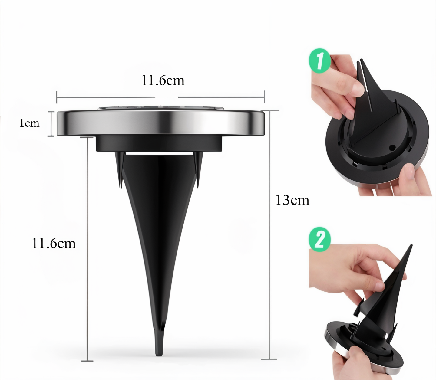 SunSparkle - Conjunto de 2 Lâmpadas Solares LED para Exterior