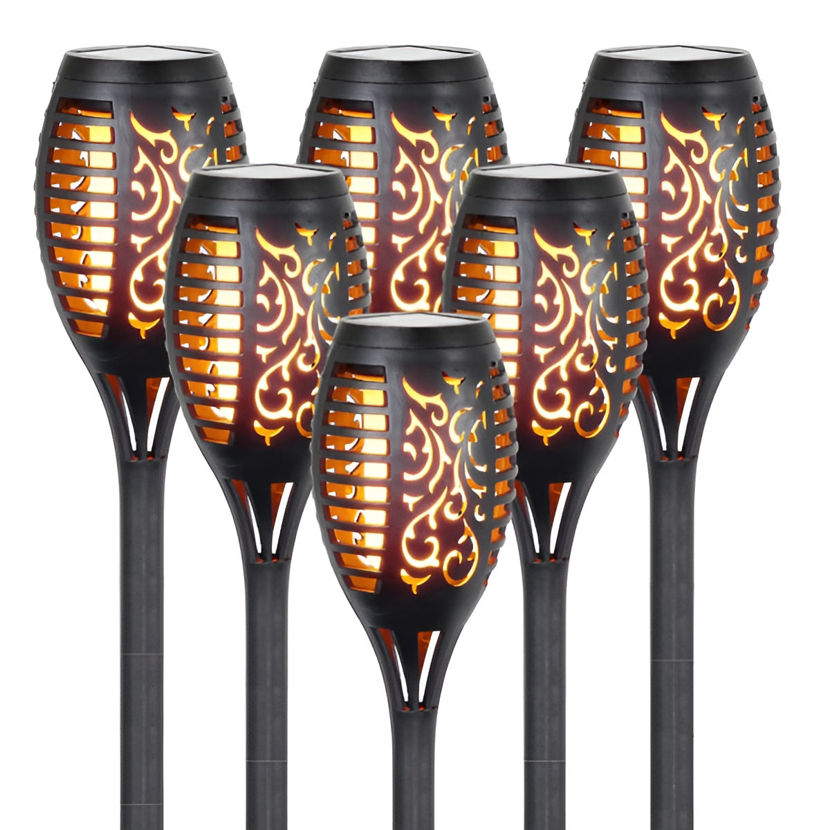TorchLit - Iluminação Solar Exterior à Prova de Água IP65 com Chama Tremeluzente