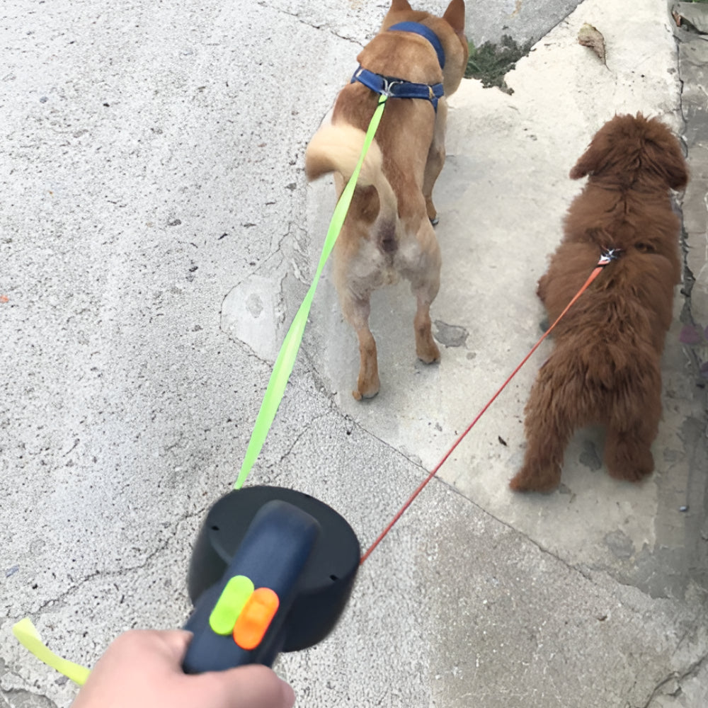 Dog Leash Double Retractable LED Dual Pet Lead