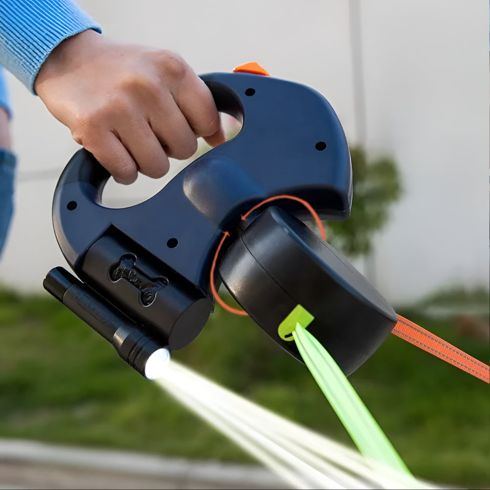 Dog Leash Double Retractable LED Dual Pet Lead
