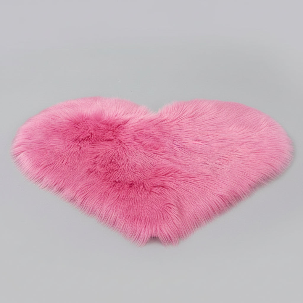 Tappeto Pavimento Forma Cuore Lusso Soggiorno Camera Letto Morbido Elegante