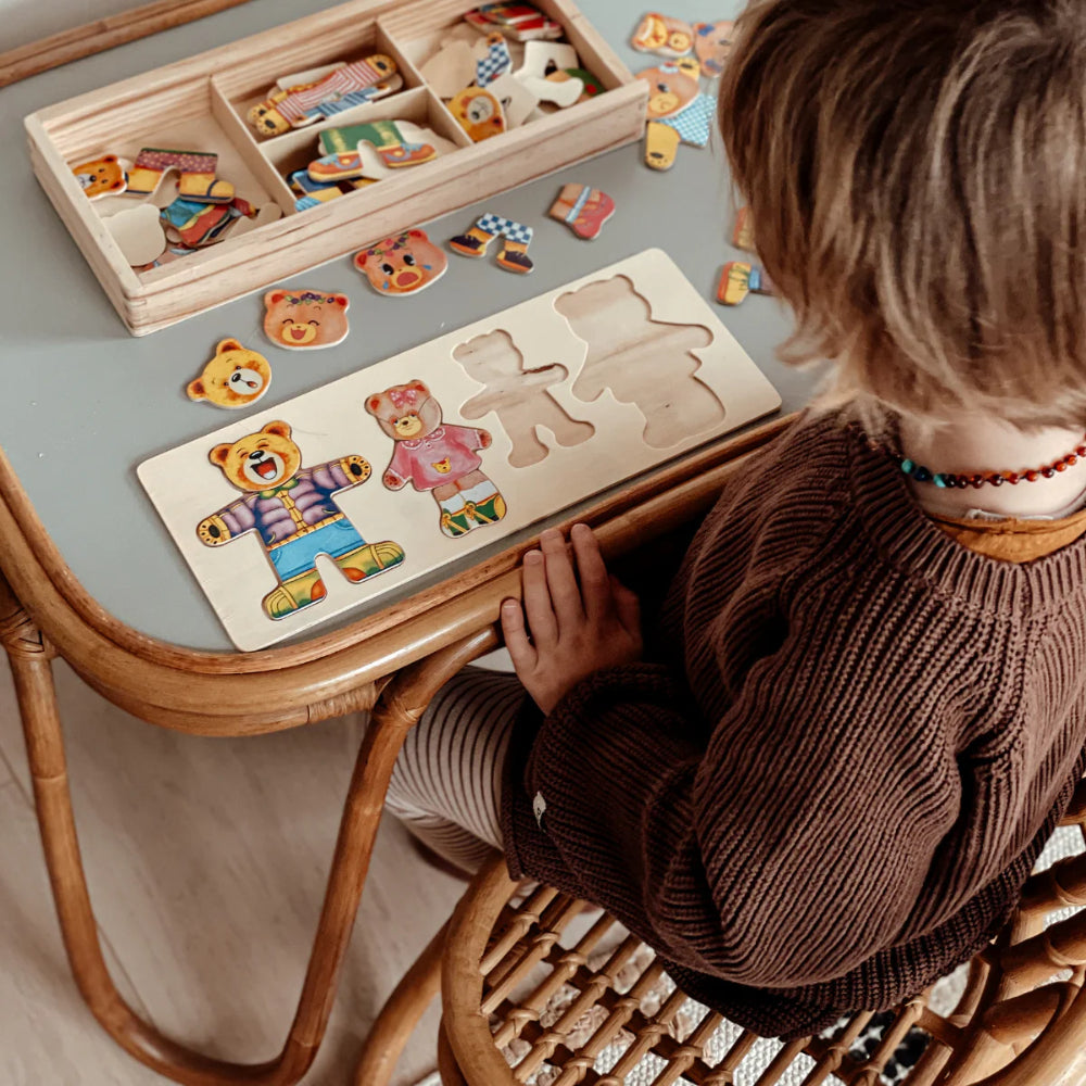 Gioco Bambini Puzzle Vestiti Personaggi Abbinamento Creativo