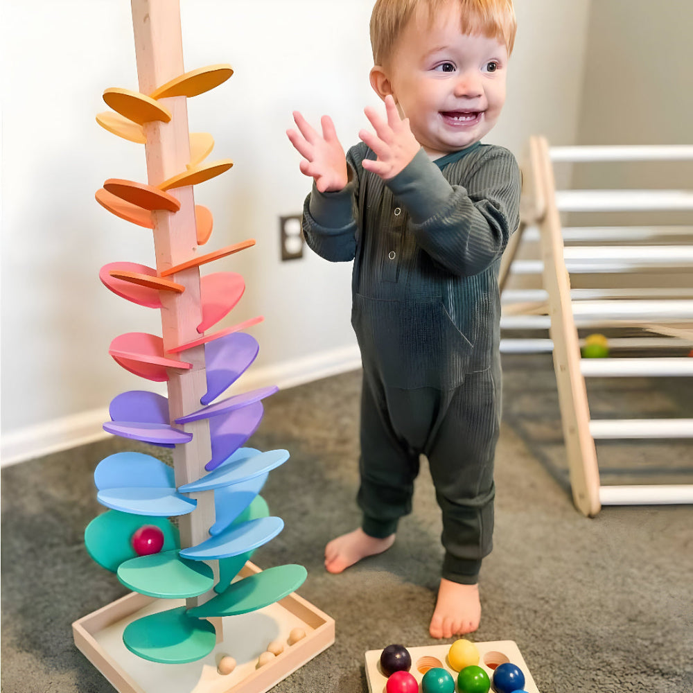 Gioco Educativo Bambini Pista Palline Torre Sensoriale