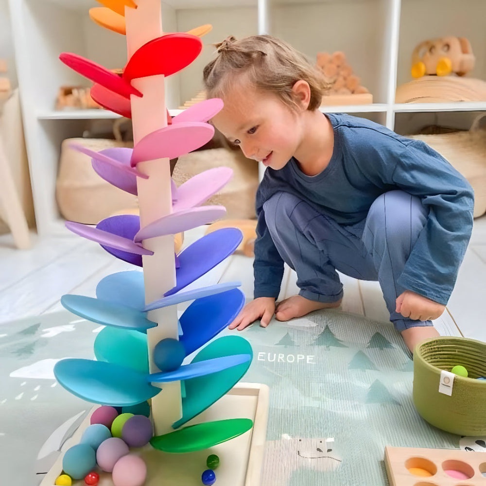 Gioco Educativo Bambini Pista Palline Torre Sensoriale