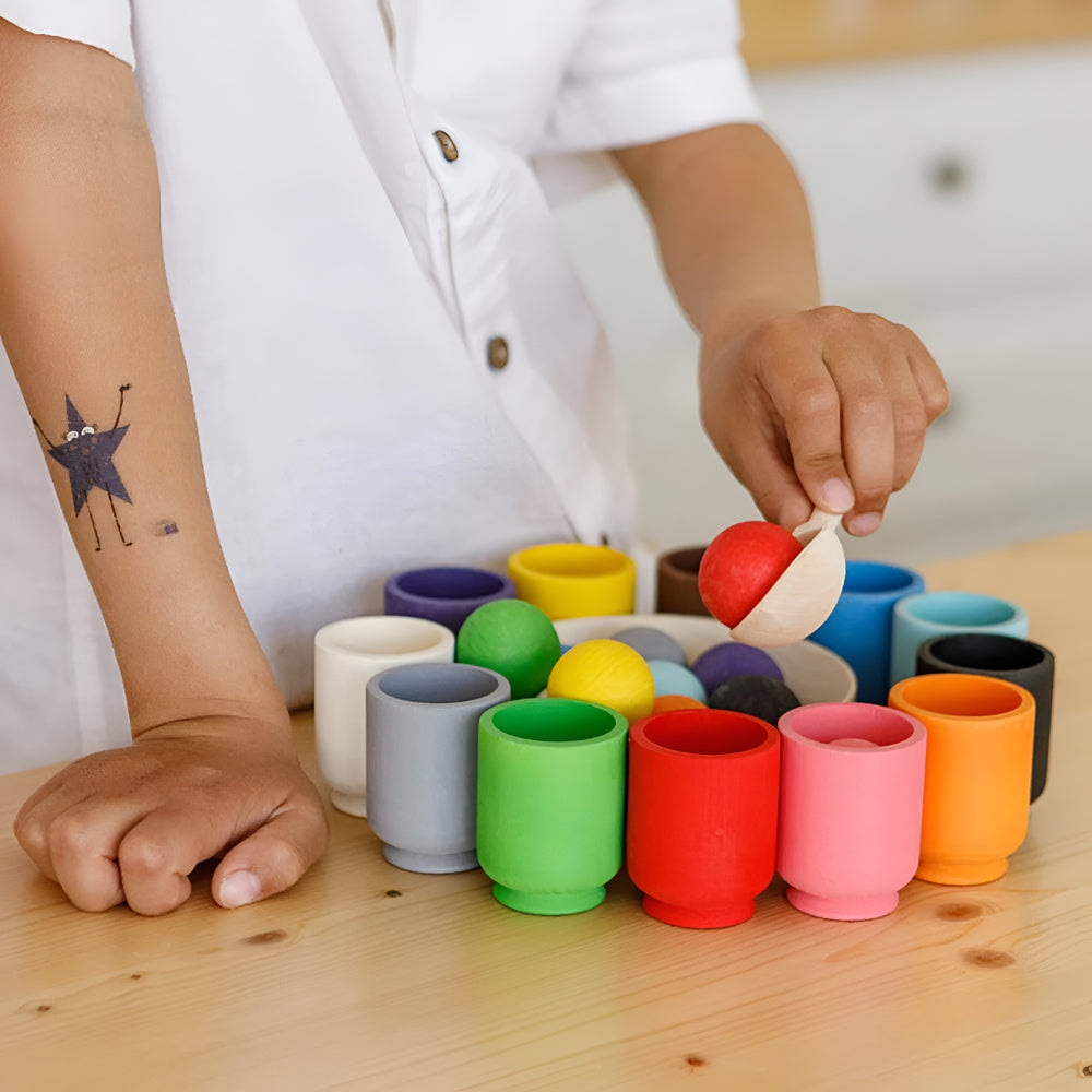Gioco Bambini Abbinamento Colori Attività Motricità Gioco Educativo