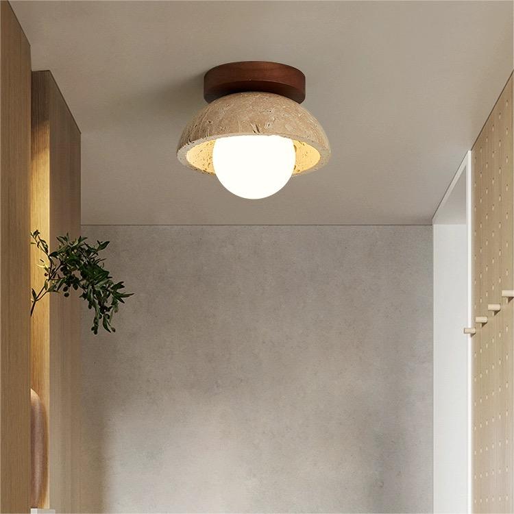 Industriale Moderna Lampada da Parete in Pietra Beige