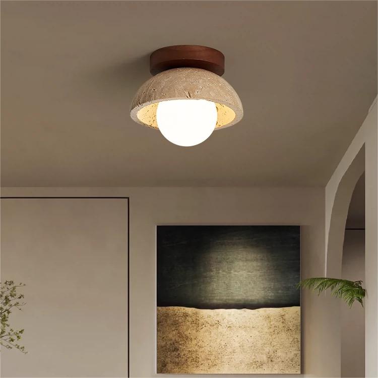 Industriale Moderna Lampada da Parete in Pietra Beige