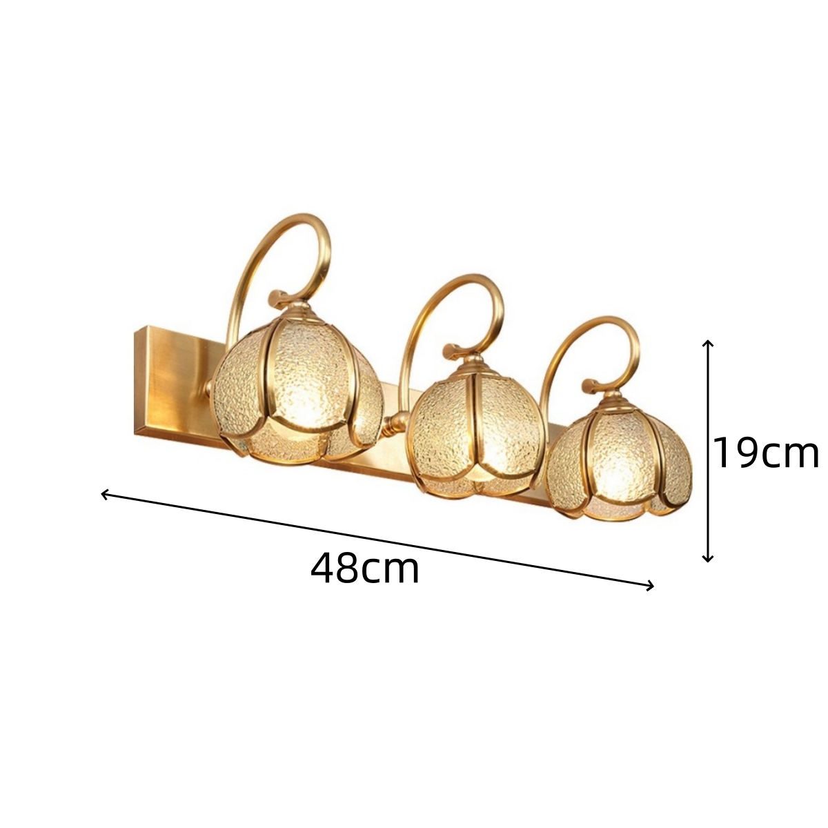 Lampada da parete da bagno classica a più teste