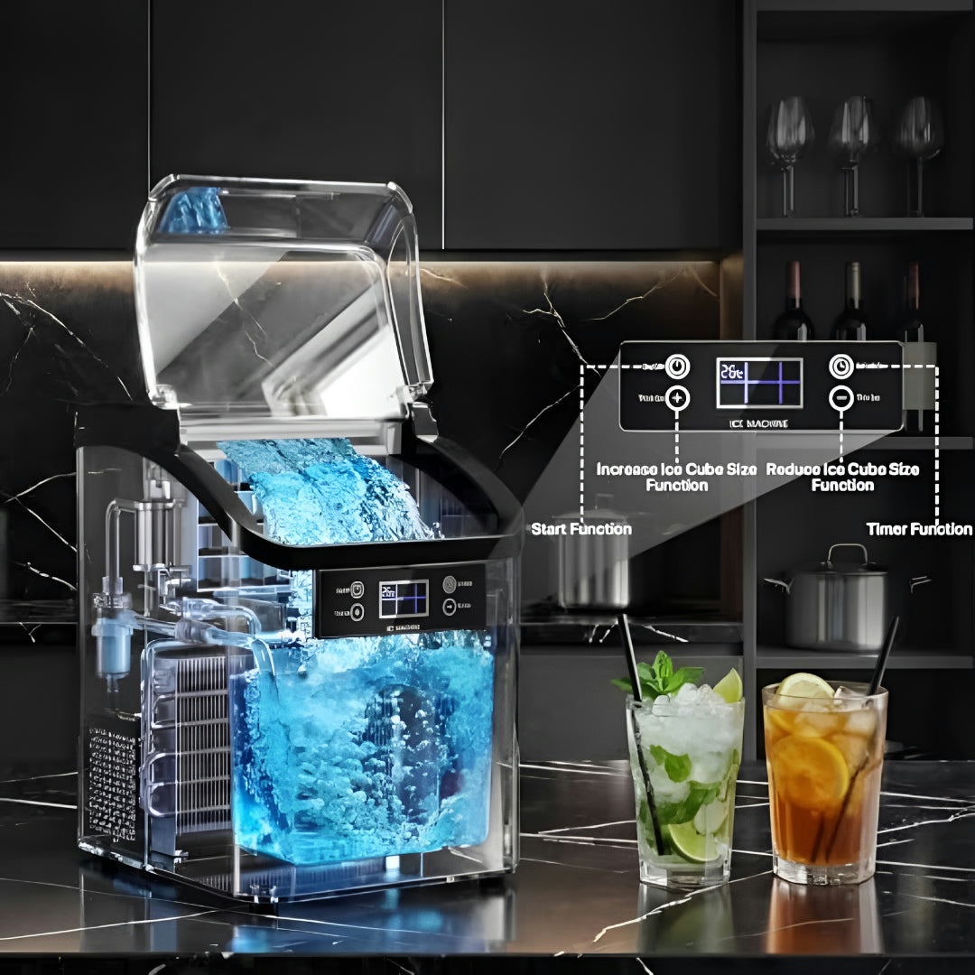 Macchina per Ghiaccio Elettrica Portatile per Cubetti di Ghiaccio Veloce Cucina
