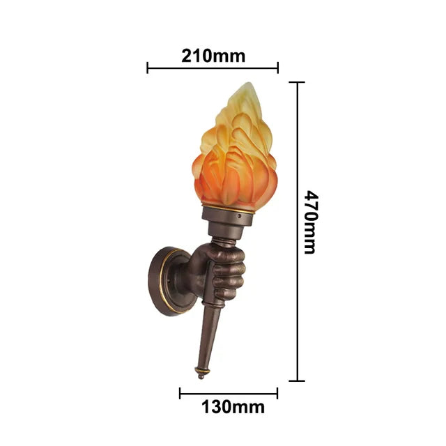 TorchGlow - Torcia Industriale da Parete in Stile Vintage – Lampada da Parete Creativa