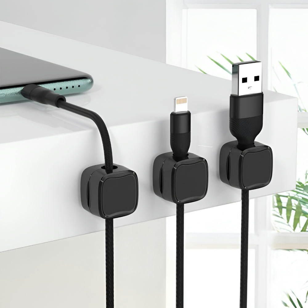 Cable Organizer Magnetic Desk Cable Holder Clips Set