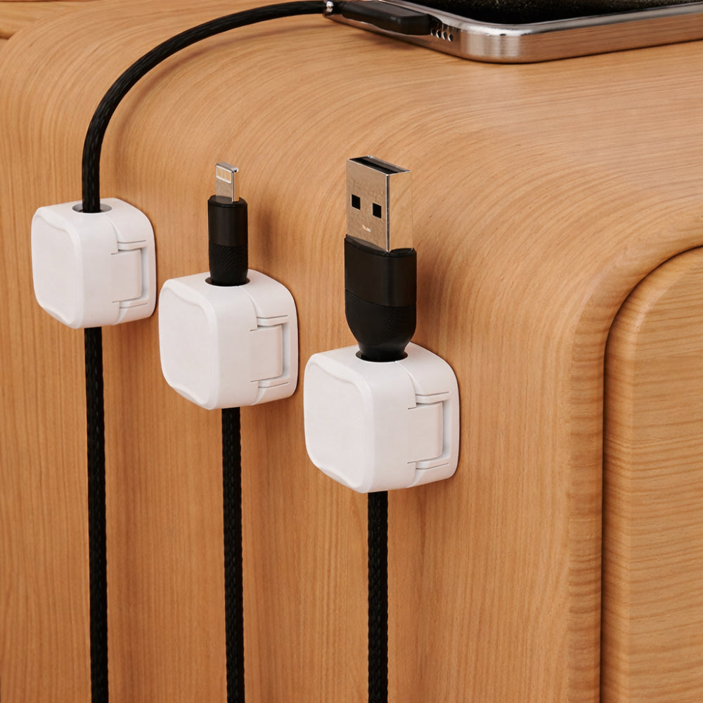 Cable Organizer Magnetic Desk Cable Holder Clips Set