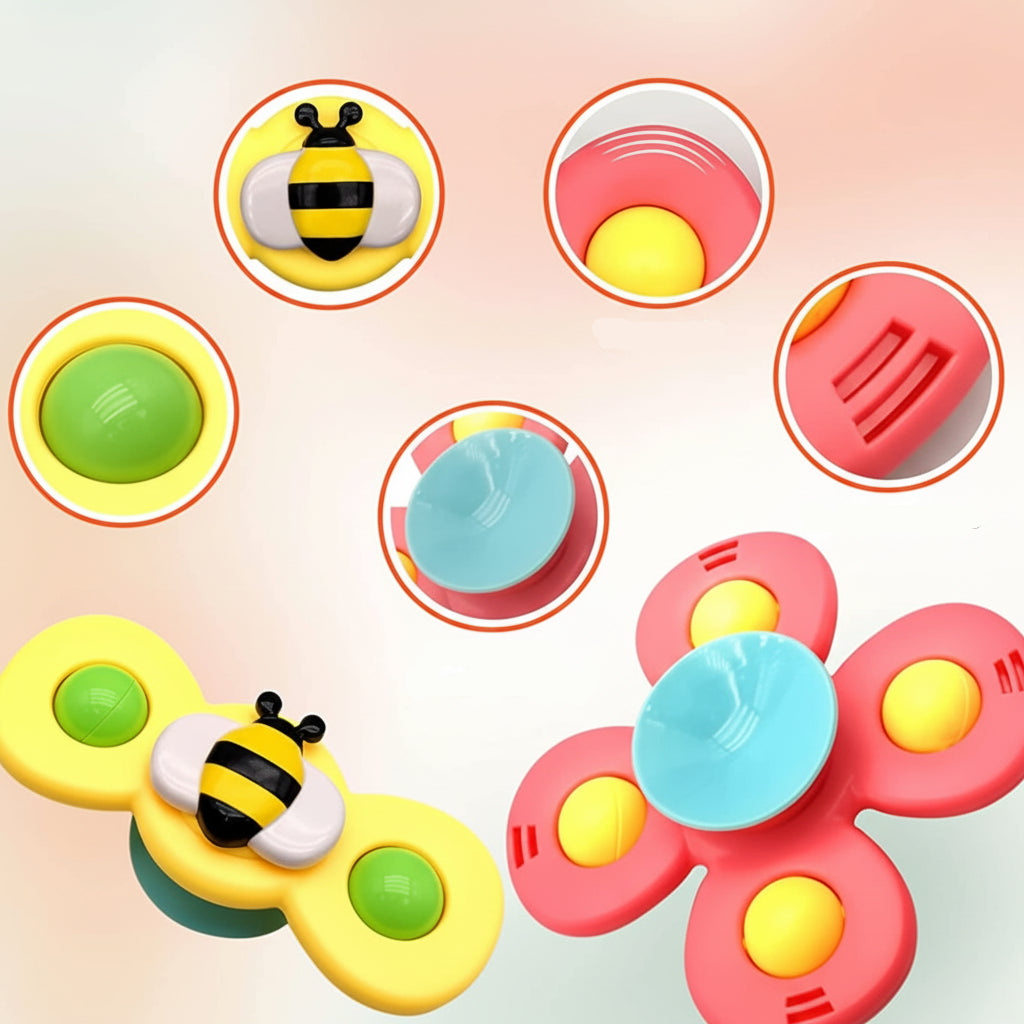 Gioco Sensoriale Bambini Ventosa Rotante Colorato
