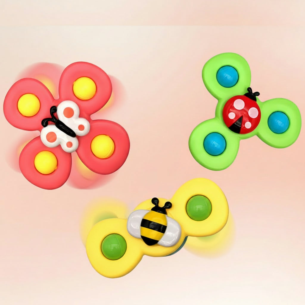 Gioco Sensoriale Bambini Ventosa Rotante Colorato