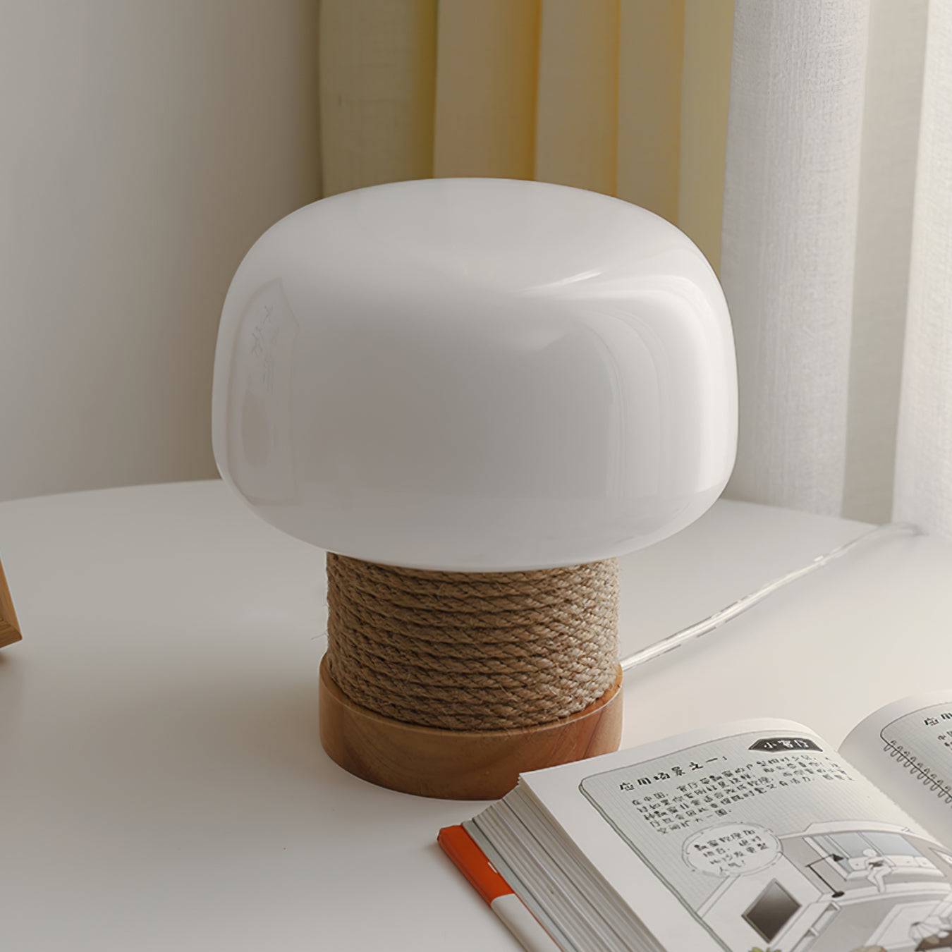 LumiWood - Modern Table Lamp with Wooden Base