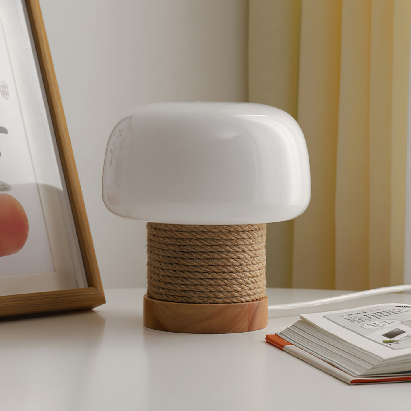LumiWood - Modern Table Lamp with Wooden Base
