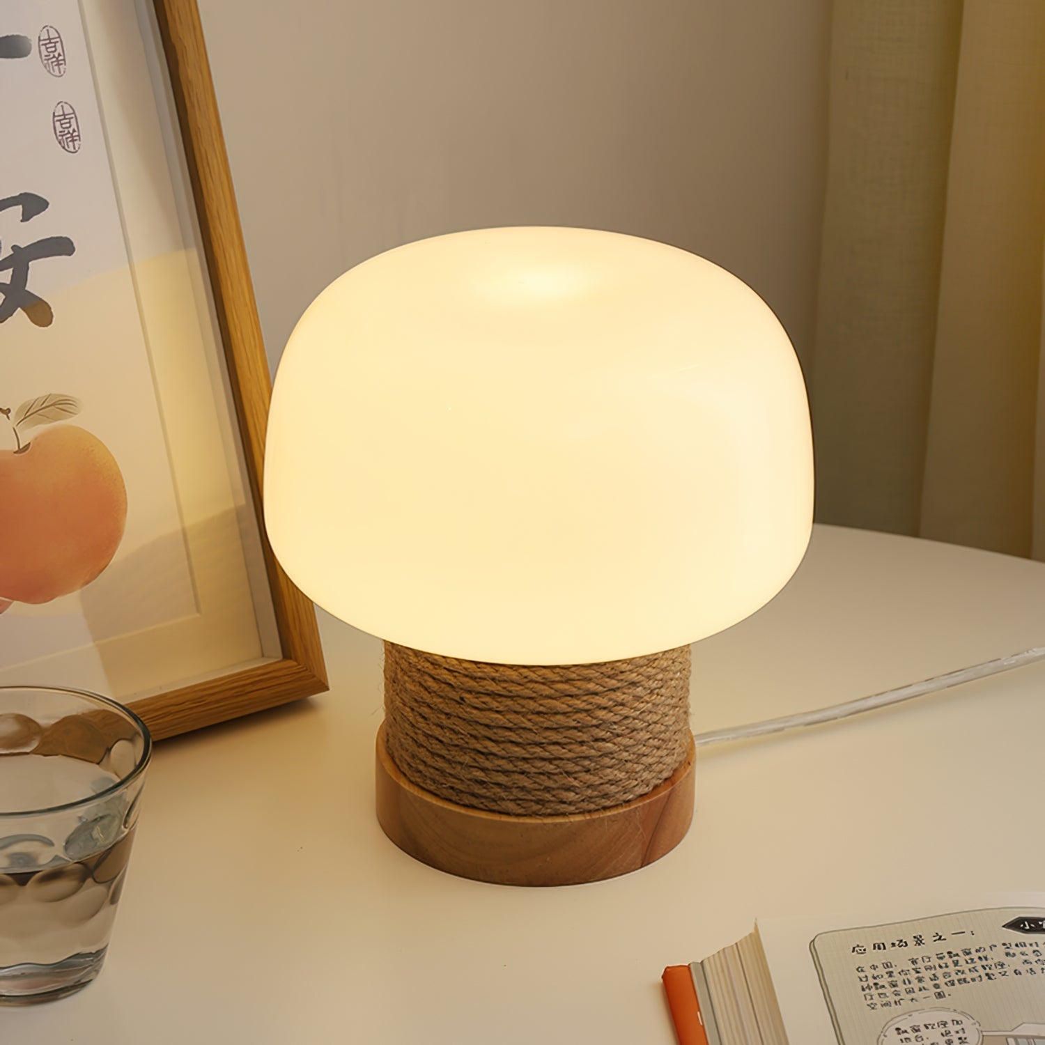 LumiWood - Modern Table Lamp with Wooden Base