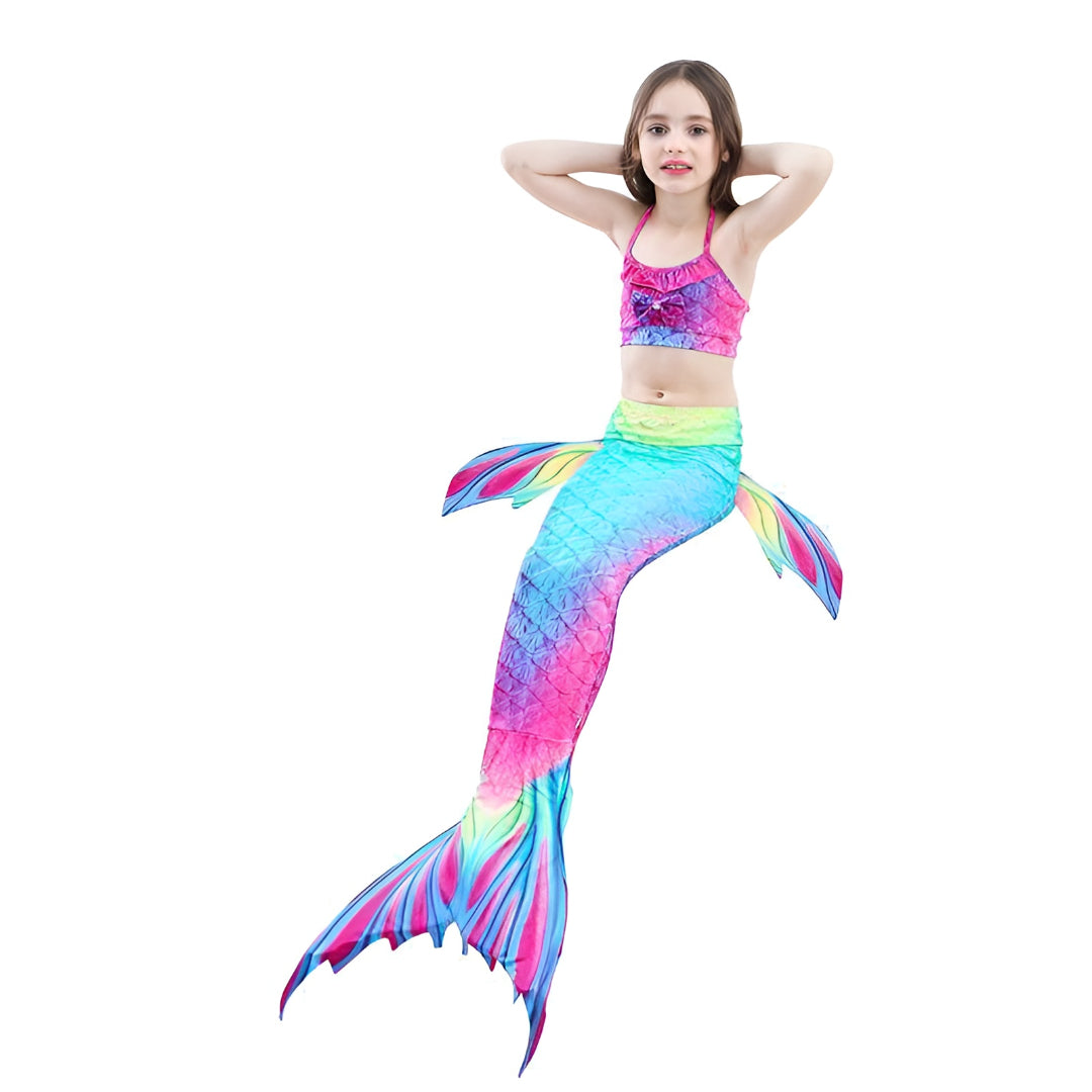 Costume da bagno sirena per bambini Set con coda Cosplay