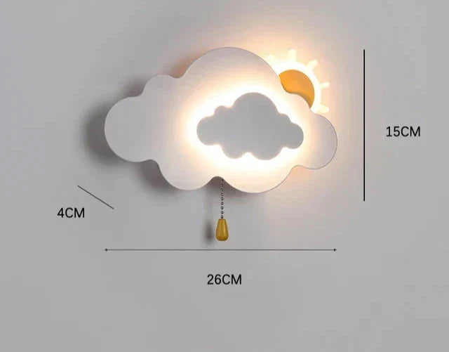 SkyGlow - LED Cloud Wall Lamp with Pull Cord, Dimmable