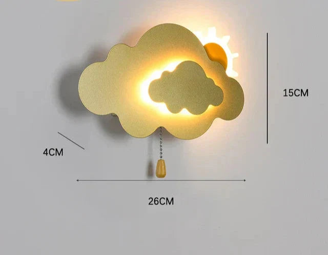 SkyGlow - LED Cloud Wall Lamp with Pull Cord, Dimmable