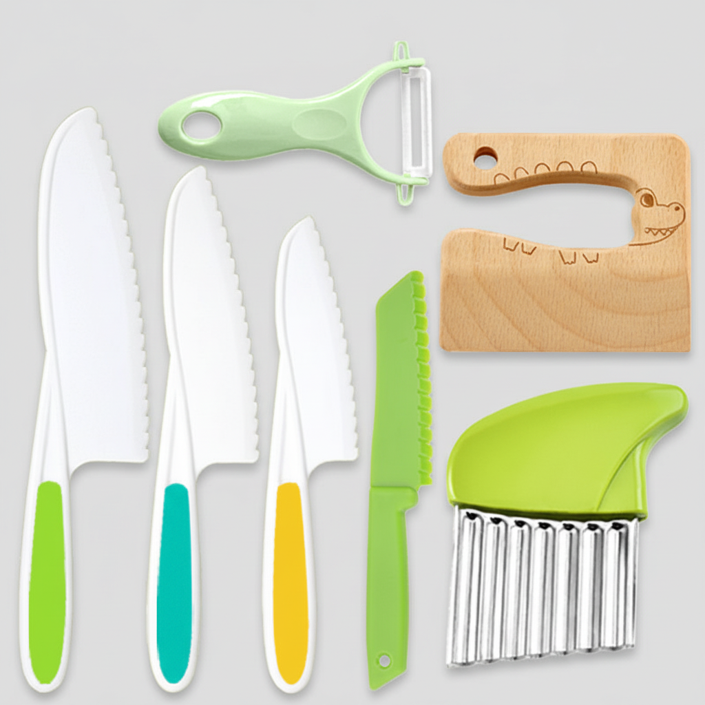 Set Utensili Cucina Bambini Sicuro Plastica Educativo Utensili Cucina