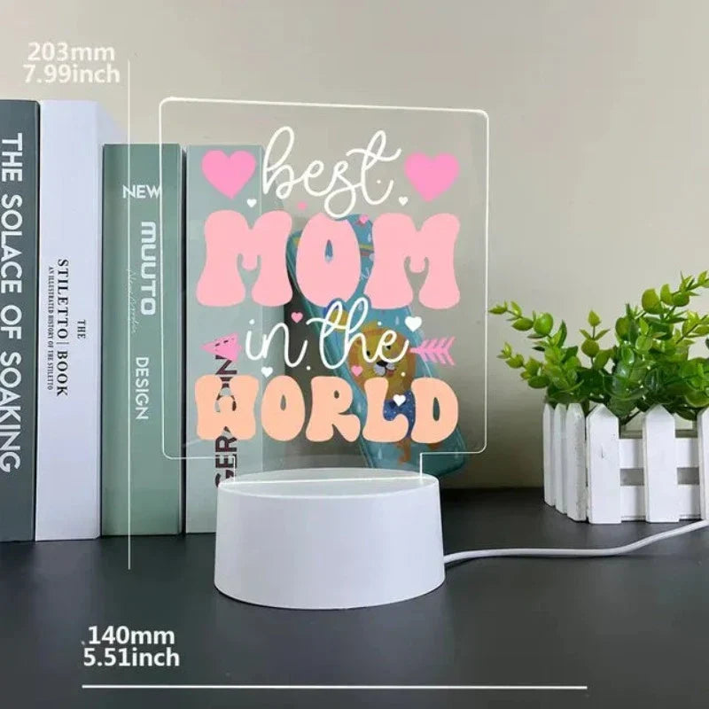 LumiArt - Colorful Acrylic Night Light with LED – Customizable Decorative Lamp