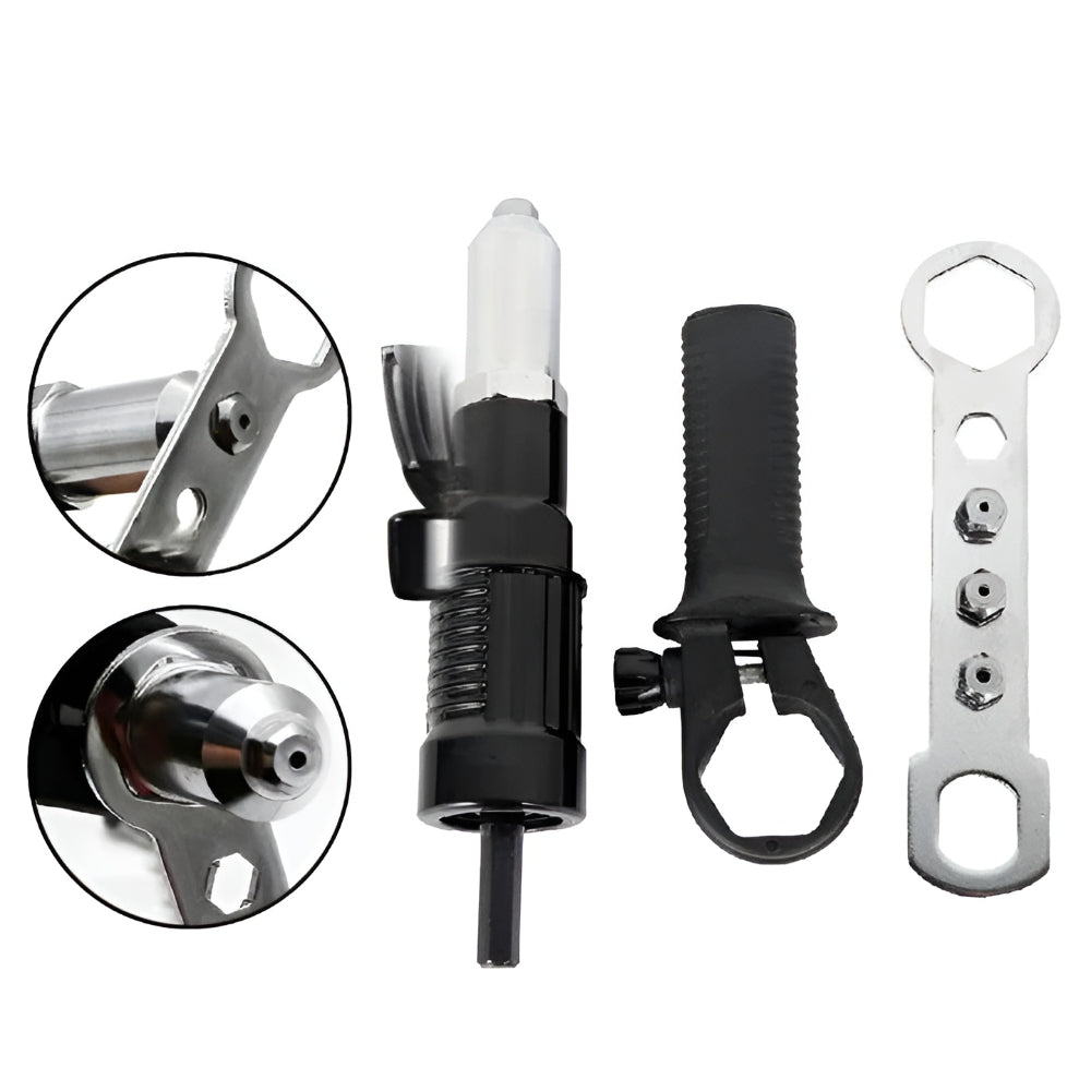 Drill Rivet Gun Adapter Tool Kit Fastening Tool