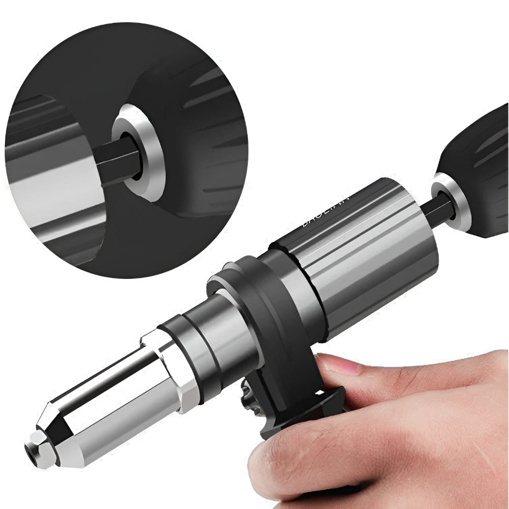 Drill Rivet Gun Adapter Tool Kit Fastening Tool