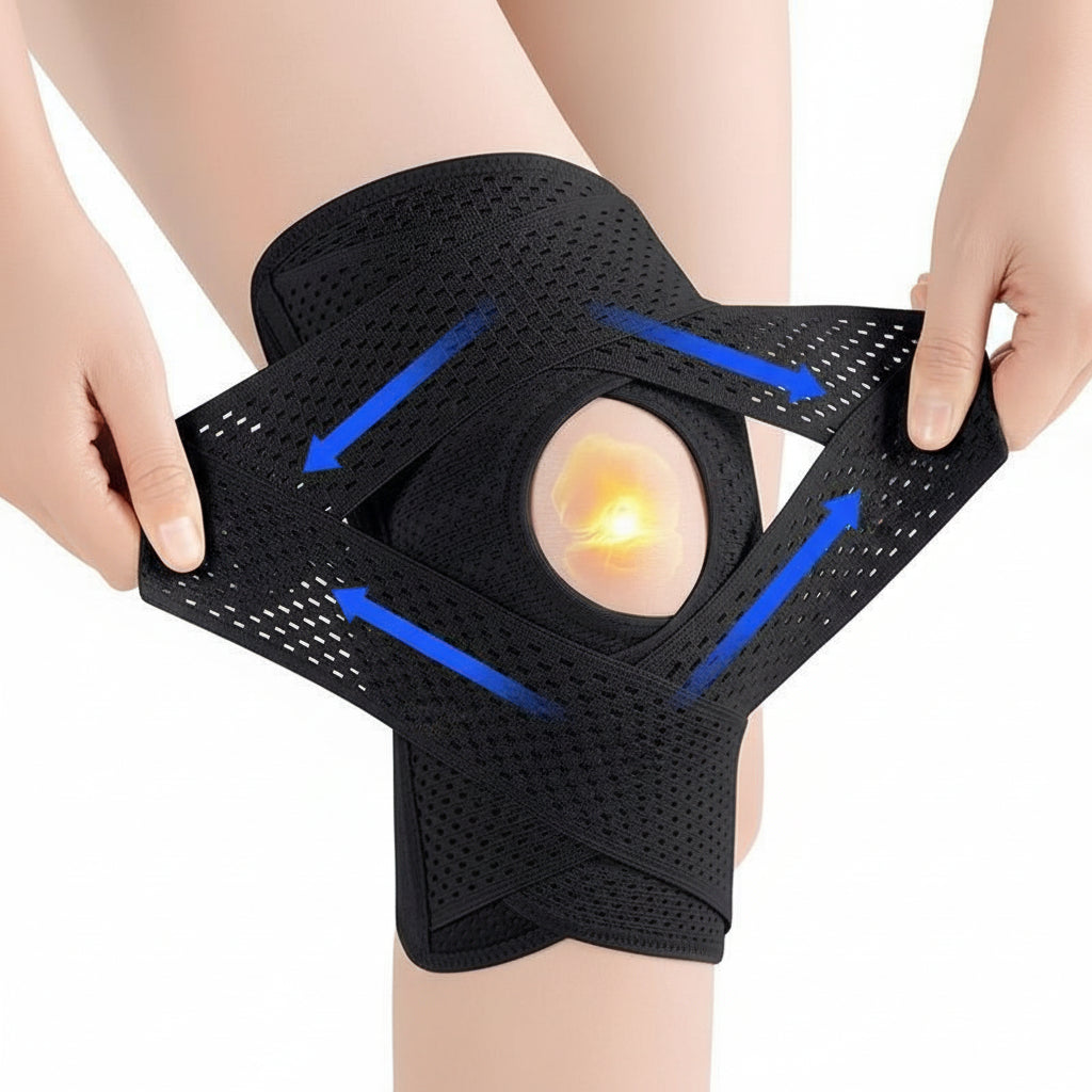 Knee Brace Open Kneecap V Shaped Cruciate Ligament Support
