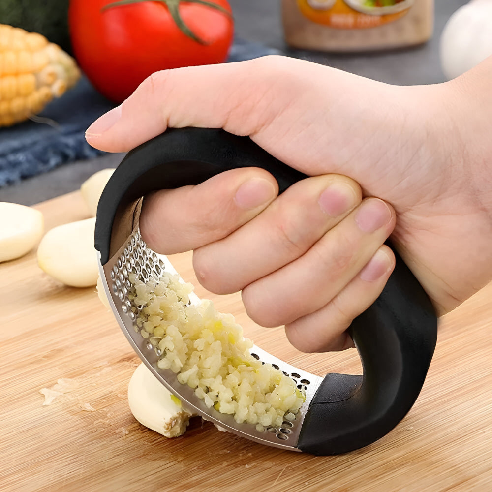 Garlic Press Manual Stainless Steel Kitchen Tool