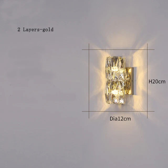 CrystalLuxe - Royal Bedroom Wall Lamp