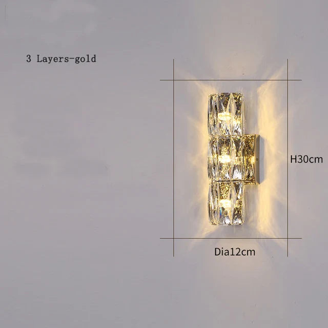 CrystalLuxe - Royal Bedroom Wall Lamp