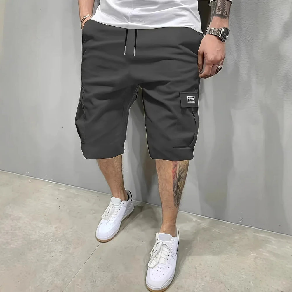 Pantaloncini Uomo Cargo Tasche Multiple Vestibilità Larga